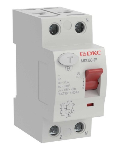 YON MAX MDL100 ВДТ, 2P, 30mA, 16A, АС (MDL100-2P2-16-AC). Автоматический выключатель дифференциальный (УЗО). ДКС в Воронеже