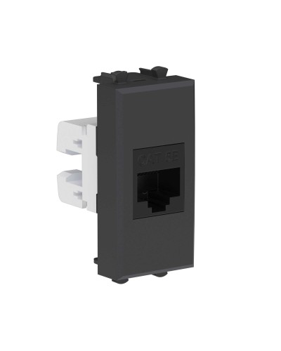Розетка RJ-45, кат.5E, Avanti, 1 модуль, черный матовый (4412661): Розетка компьютерная модульная в Воронеже