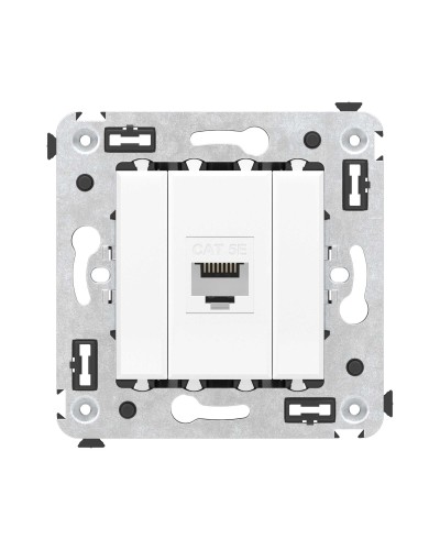 Розетка RJ-45 в стену, кат.5E, Avanti, одинарная, белое облако (4400663). Розетка компьютерная. ДКС в Воронеже