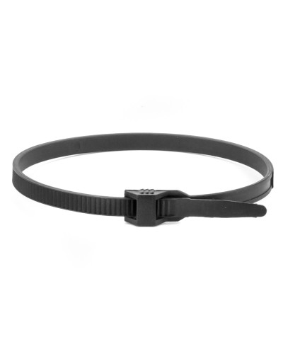 Хомут 9х300 P6.6 черный (100шт) (26502SR). Хомут с плоским замком. ДКС в Воронеже