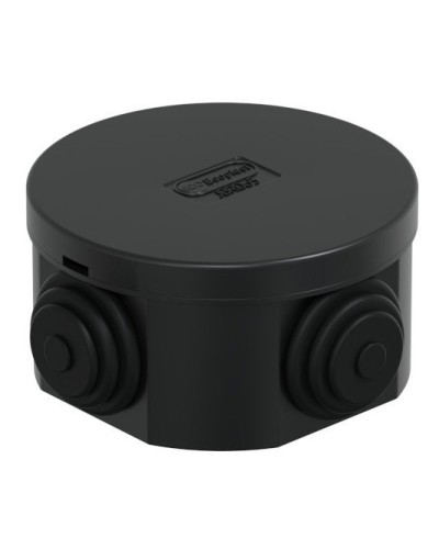 Коробка JBR065 D=65х35, 4 вых., IP44, черная (44004BL-1). Коробка монтажная. Экопласт в Воронеже