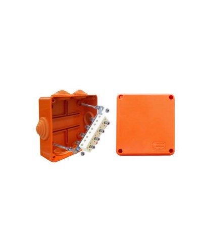 Коробка JBS100 100х100х55, 6 вых., 4P (0,15…4мм²) (43147HF): Коробка монтажная, огнестойкая, без галогена в Воронеже