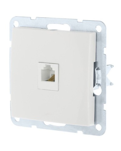 Розетка RJ-45 кат. 5е с накладкой, белый LK60 (866104-1). Розетка компьютерная. Экопласт в Воронеже
