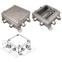 КМ IP66-1515, 8 вводов, нержавейка. Коробка монтажная электротехническая. Гефест