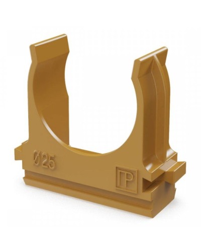 Крепёж-клипса для труб АБС-пластик бук D25 (100 шт) (PR13.0047). Крепление для труб ПВХ. Промрукав в Воронеже