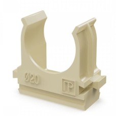 Крепёж-клипса для труб АБС-пластик сосна D20 (100 шт) (PR13.0049). Крепление для труб ПВХ. Промрукав
