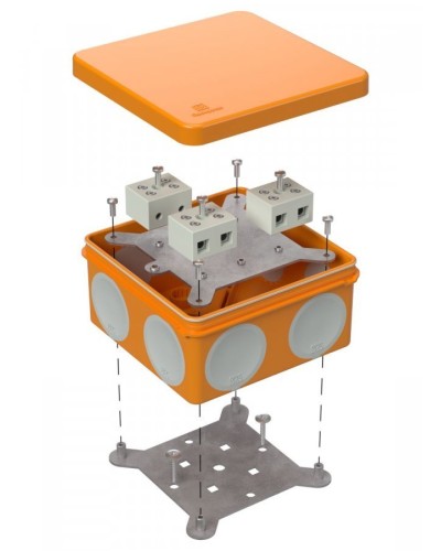 Коробка огнестойкая 100х100х50 (60-0300-FR10.0-6). Коробка огнестойкая для открытой установки. Промрукав в Воронеже