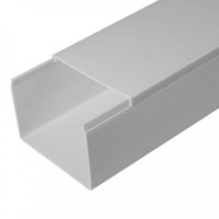 Короб 80х60 (Промрукав) (PR03.0080). Кабель-канал с двойным замком серый 80х60. Промрукав
