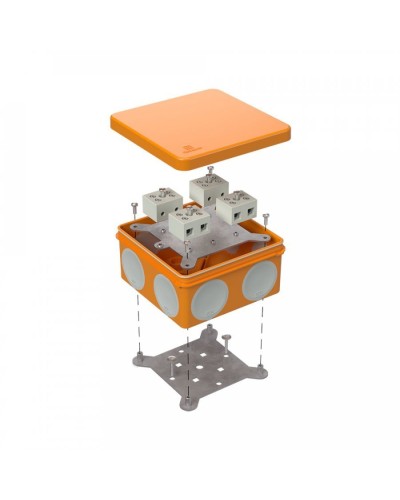 Коробка огнестойкая 100х100х50 (60-0300-FR10.0-8). Коробка огнестойкая для открытой установки. Промрукав в Воронеже