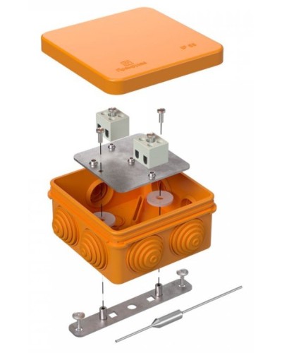 Коробка огнестойкая 80х80х40 (40-0210-FR2.5-4-П). Коробка огнестойкая для открытой установки. Промрукав в Воронеже