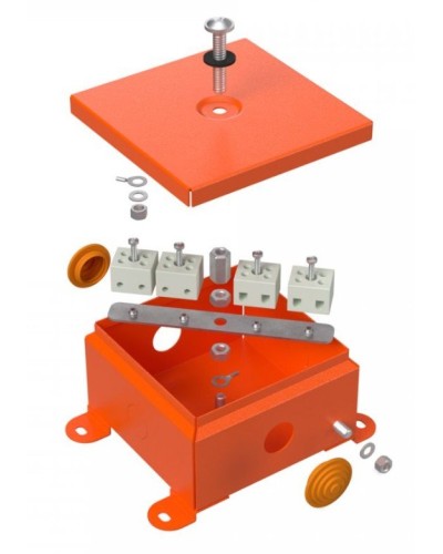 Коробка огнестойкая 110х110х65 (70-0360-FR6.0-8). Коробка огнестойкая для открытой установки. Промрукав в Воронеже