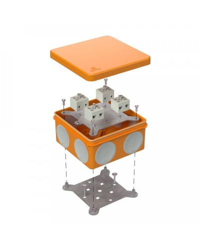 Коробка огнестойкая 100х100х50 (60-0300-FR2.5-8). Коробка огнестойкая для открытой установки. Промрукав в Воронеже